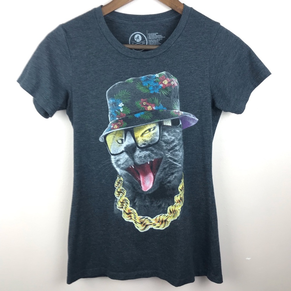 Get Wild Cat Charcoal Gray Short Sleeve T-Shirt